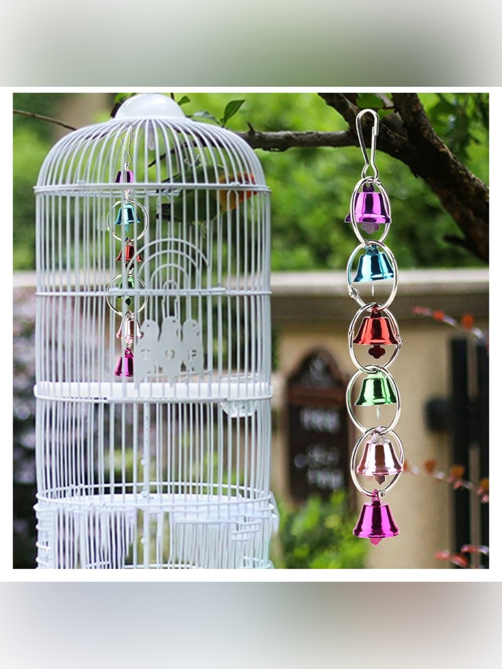 Colorful Metallic Bell Keychain - Multicolor - Picture 3 of 3